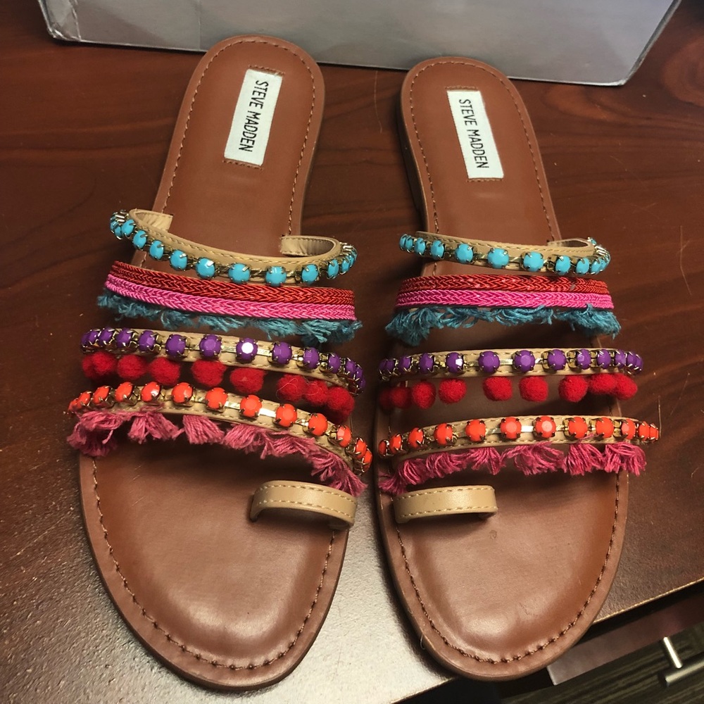 Steve Madden Gypsy Slides, Size 10